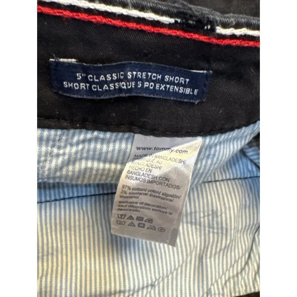 Tommy Hilfiger Women Black Classic Stretch Short Size 8